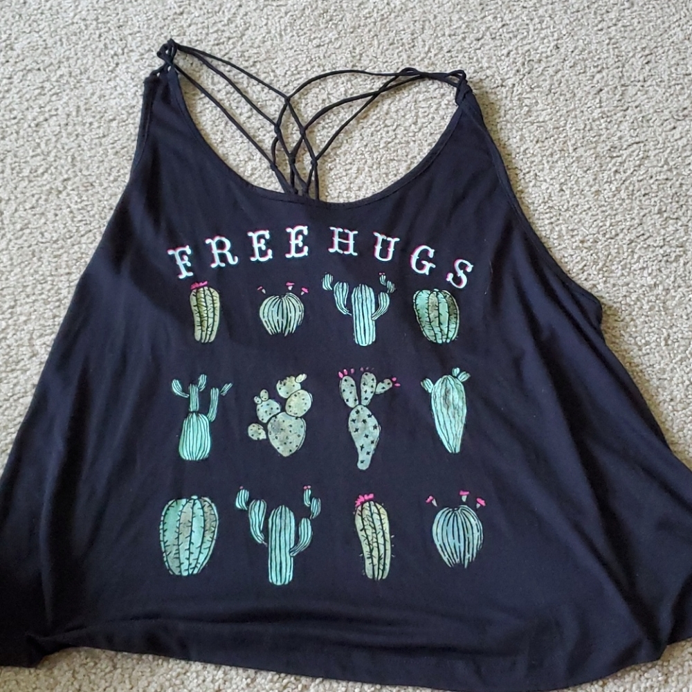 Cactus free hugs tank top
